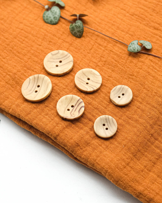 Bouton Imitation Bois Convexe - Mercerine