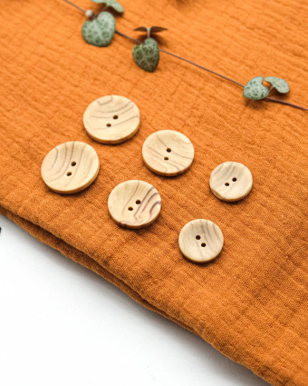 Bouton Imitation Bois Convexe - Mercerine