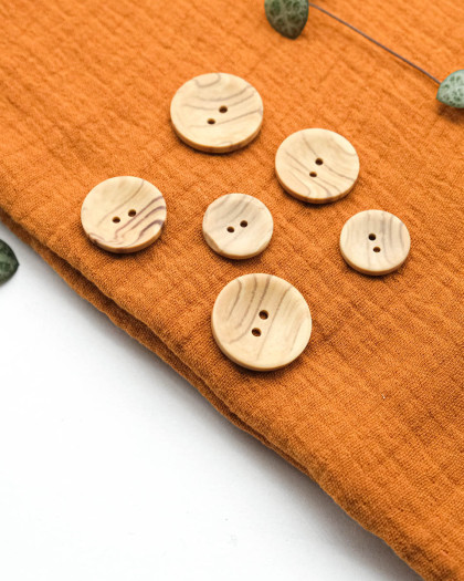 Bouton Imitation Bois Convexe - Mercerine