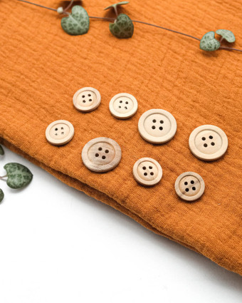 Bouton Bois Bordure Large - Mercerine