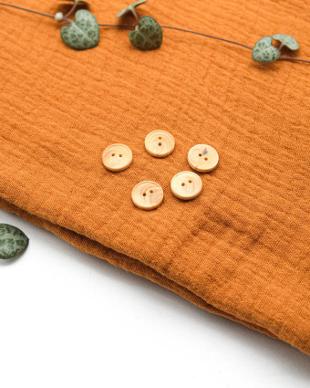 Bouton Convexe Bois Bordure Fine - Mercerine