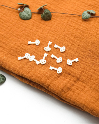 Sequin Nacre Motif Clef Blanche - Mercerine