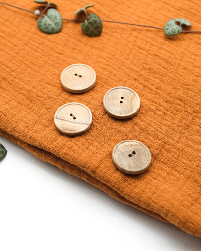 Bouton Bois Clair Bordure Fine - Mercerine