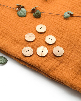 Bouton Bois Clair Bordure Fine - Mercerine