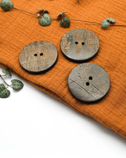 Bouton Large Bois Foncé - Mercerine