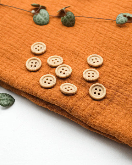 Bouton Imitation Bois Bourrelet - Mercerine