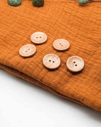 Bouton Bois d' Hêtre Paillettes - Mercerine