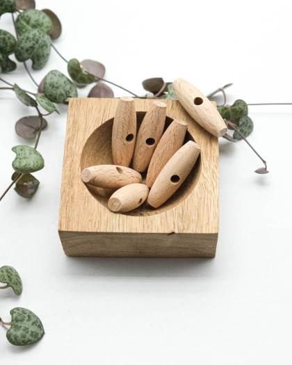 Bouton Buchette Bois - 1 Trous - Mercerine