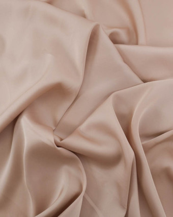 Satin Stretch Léger Uni Sable Léa - Mercerine