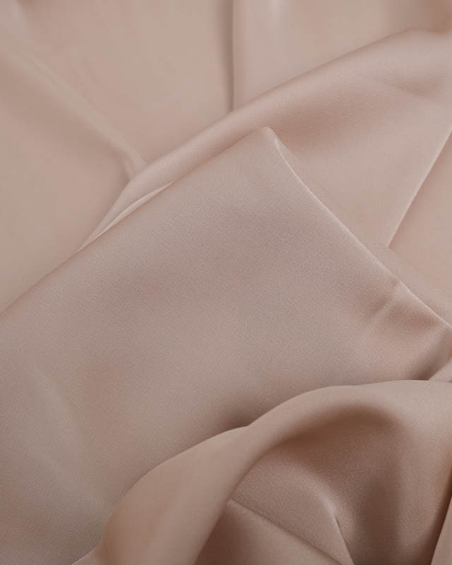 Satin Stretch Léger Uni Sable Léa - Mercerine