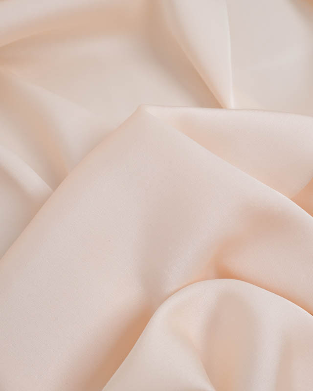 Satin Stretch Léger Uni Ivoire Léa - Mercerine