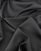 Satin Stretch Léger Uni Noir Léa