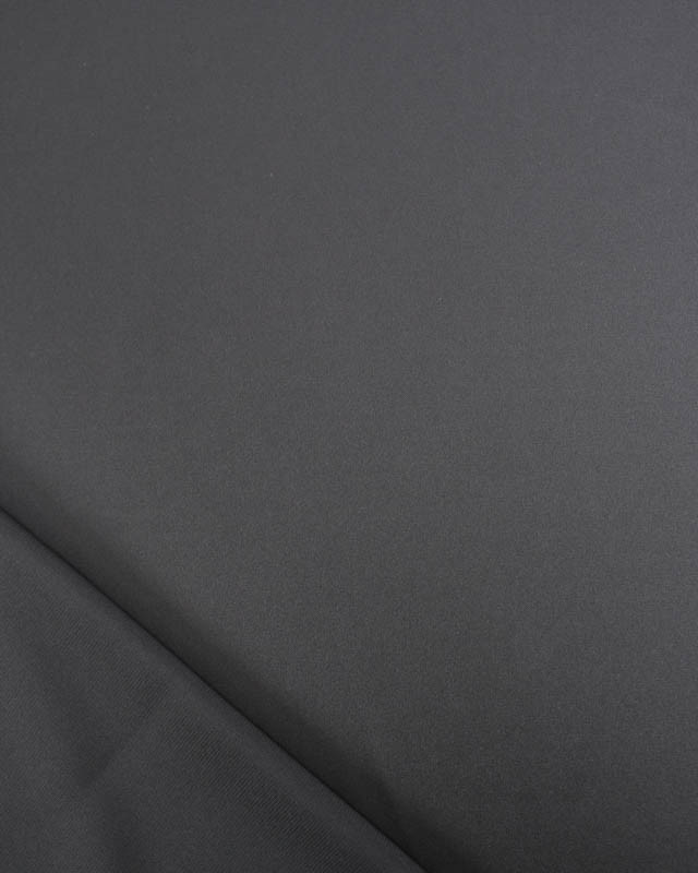 Satin Stretch Léger Uni Noir Léa - Mercerine