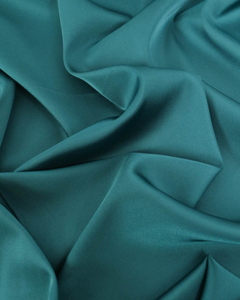 Satin Stretch Léger Uni Emeraude Léa - Mercerine
