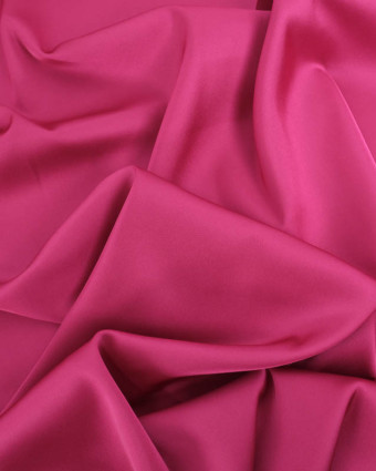 Satin Stretch Léger Uni Fuchsia Léa - Mercerine
