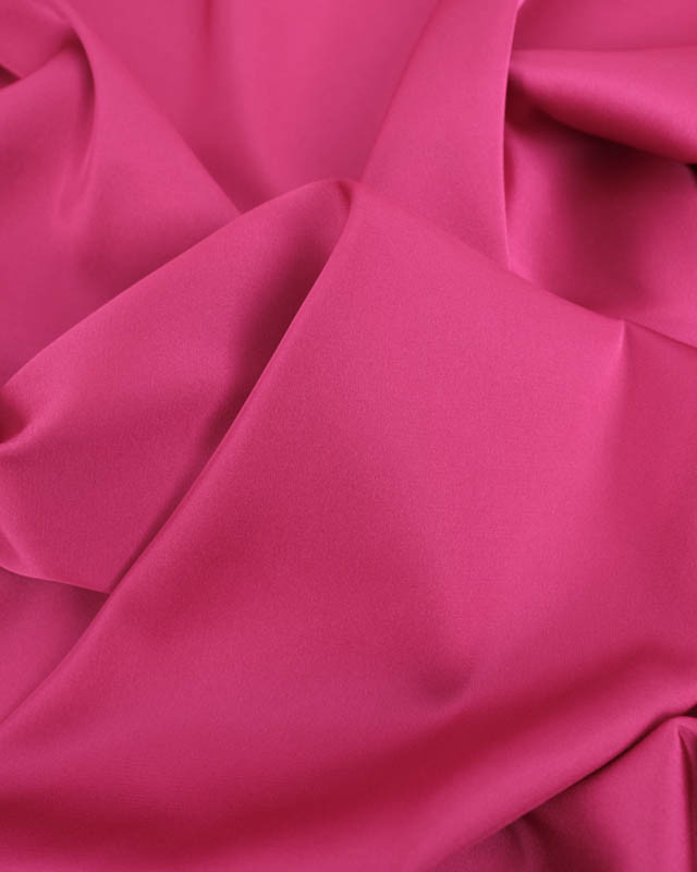 Satin Stretch Léger Uni Fuchsia Léa - Mercerine