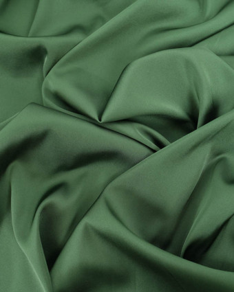 Satin Stretch Léger Uni Vert Forêt Léa - Mercerine