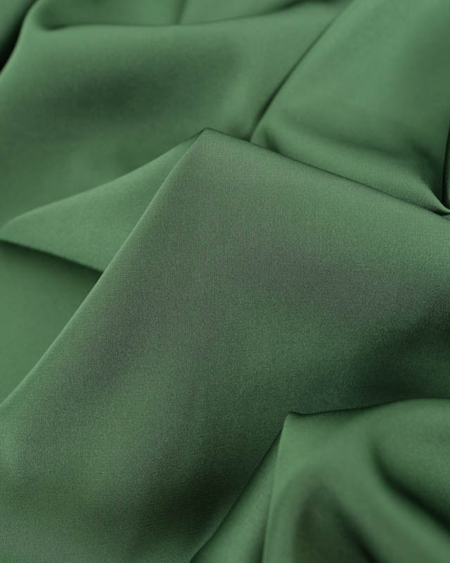 Satin Stretch Léger Uni Vert Forêt Léa - Mercerine