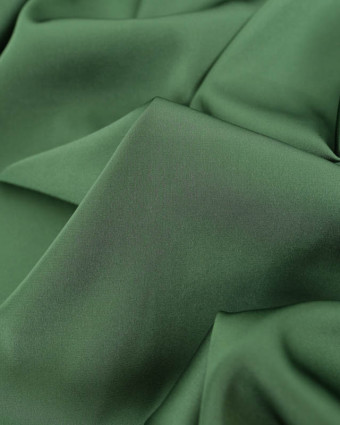 Satin Stretch Léger Uni Vert Forêt Léa - Mercerine