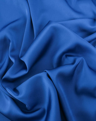 Satin Stretch Léger Uni Bleu Roi Léa - Mercerine