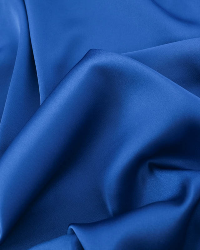 Satin Stretch Léger Uni Bleu Roi Léa - Mercerine