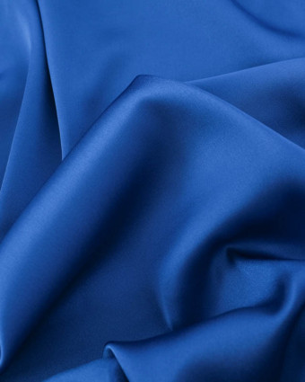 Satin Stretch Léger Uni Bleu Roi Léa - Mercerine
