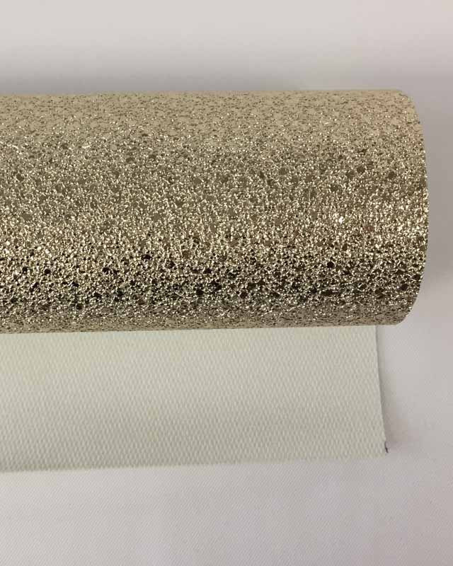 Tissu simili cuir Doré martelé au mètre - Mercerine