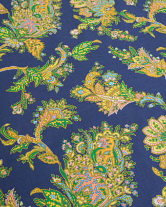 Tissu Liberty Fabrics@ Garden Melody - Kirkwall Paisley Bleu Violet - Mercerine