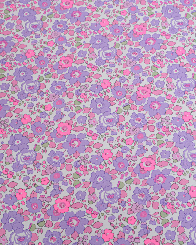 Tissu Liberty Fabrics@ Betsy Mauve Fluo - Mercerine