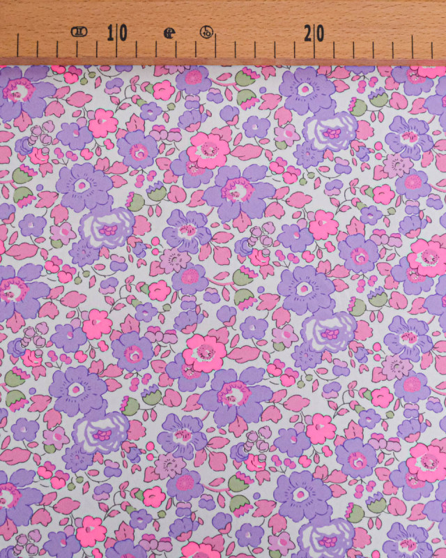 Tissu Liberty Fabrics@ Betsy Mauve Fluo - Mercerine