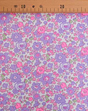 Tissu Liberty Fabrics@ Betsy Mauve Fluo - Mercerine