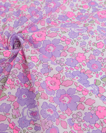 Tissu Liberty Fabrics@ Betsy Mauve Fluo - Mercerine