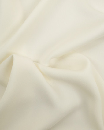 Tissu crêpe envers satin blanc écru Cristina -  Mercerine