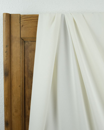 Tissu crêpe envers satin blanc écru Cristina -  Mercerine