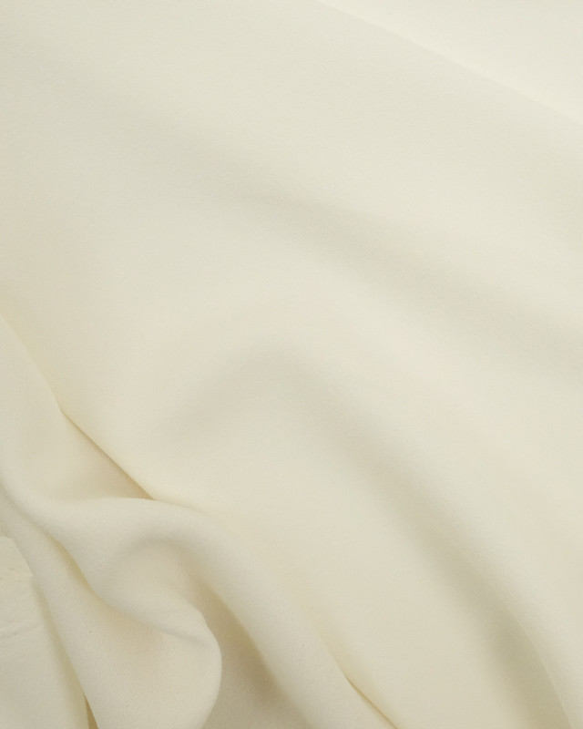 Tissu crêpe envers satin blanc écru Cristina -  Mercerine