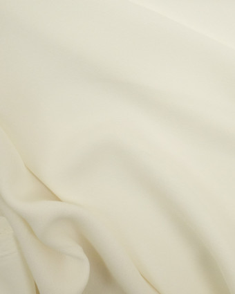 Tissu crêpe envers satin blanc écru Cristina -  Mercerine