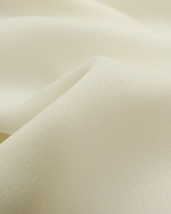 Tissu crêpe envers satin blanc écru Cristina -  Mercerine
