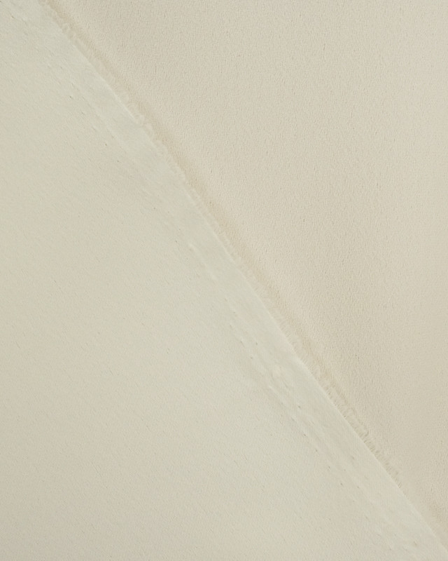 Tissu crêpe envers satin blanc écru Cristina -  Mercerine