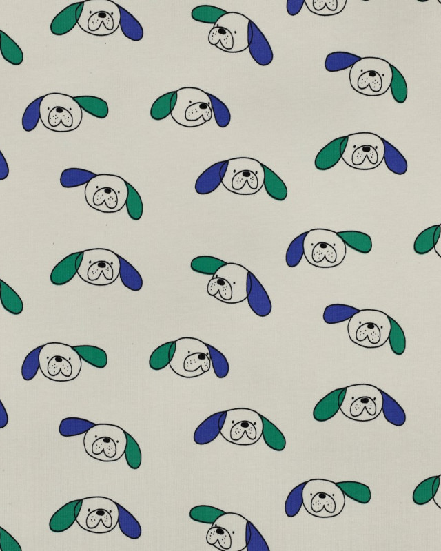 French Terry DogsBleu et Vert Jennifer Bouron - Mercerine