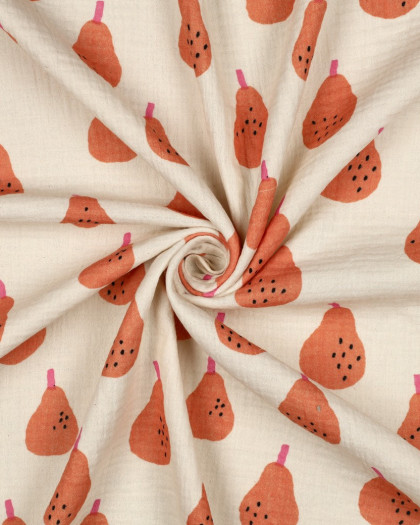 Double Gaze Poires Orange Jennifer Bouron - Mercerine