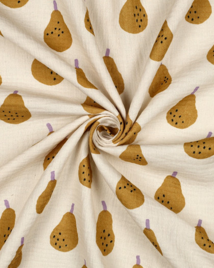 Double Gaze Poires Ocre Jennifer Bouron - Mercerine