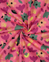 Popeline de Coton Flower Rose Jennifer Bouron