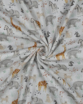 Double Gaze Blanche Motif Safari
