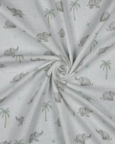 Double Gaze Blanche Petit Elephant