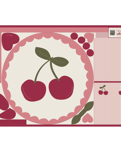 Panneau Tapis d'Eveil Cerise - Mercerine