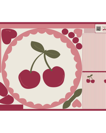 Panneau Tapis d'Eveil Cerise - Mercerine