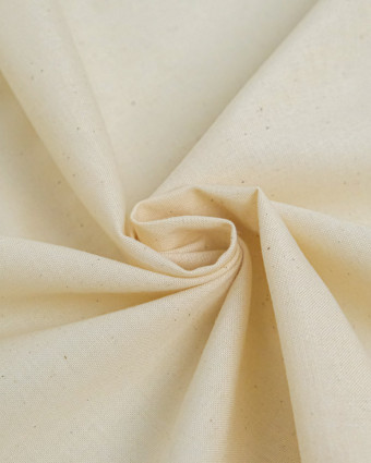 Toile de Coton Sanforisée Ecru Moucheté   - Mercerine