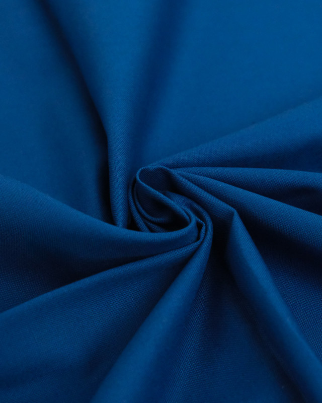 Toile de Coton Sanforisée Bleu Roi   - Mercerine