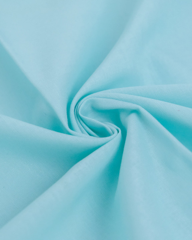 Toile de Coton Sanforisée Aqua   - Mercerine
