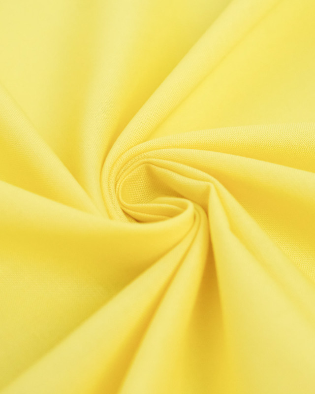 Toile de Coton Sanforisée Jaune   - Mercerine